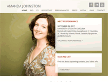 Tablet Screenshot of amandajohnston.ca